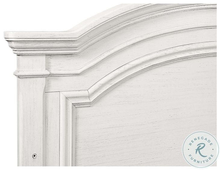 Olivia Brushed White Arch Top Convertible Standard Crib