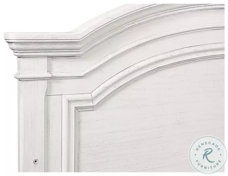 Olivia Brushed White Arch Top Convertible Standard Crib