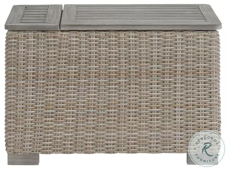 Camal Tan Outdoor Rectangular Occasional Table Set