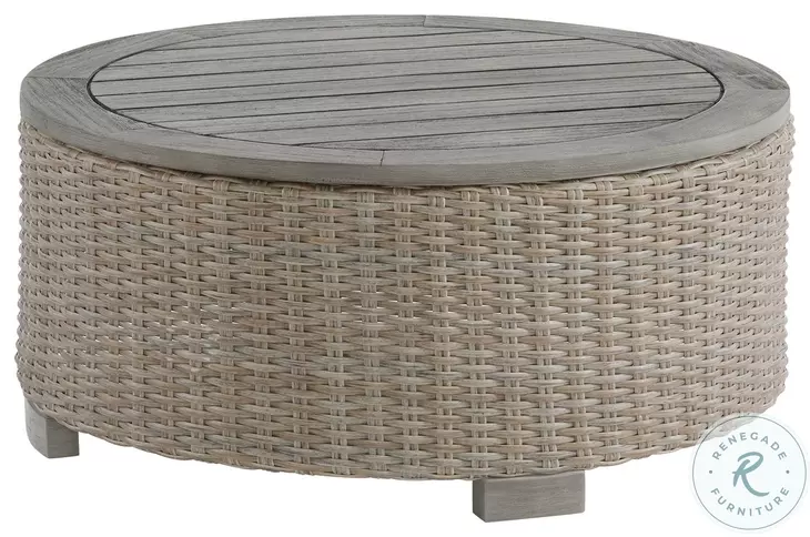 Camal Tan Outdoor Round Coffee Table