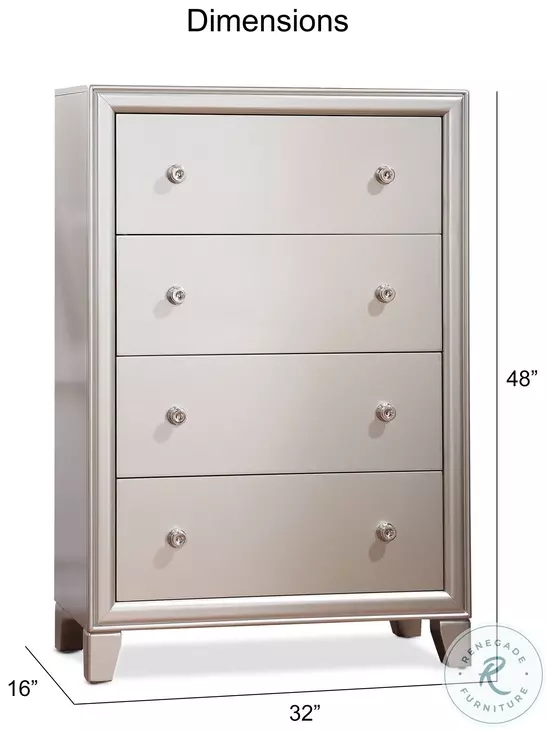 Omni Champagne 4 Drawer Chest From Steve Silver | Coleman