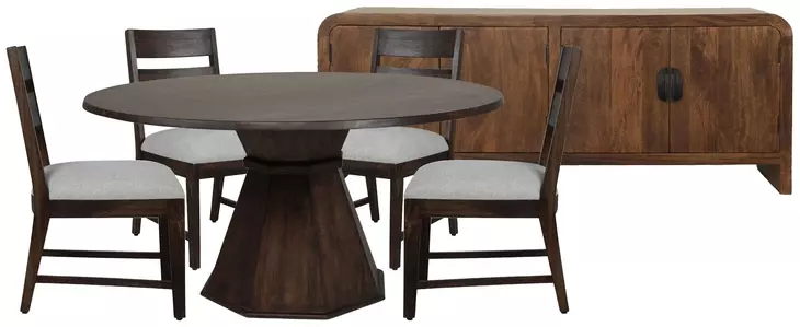 Archeway Gray Upholstered Ladderback Dining Chair Set of 2