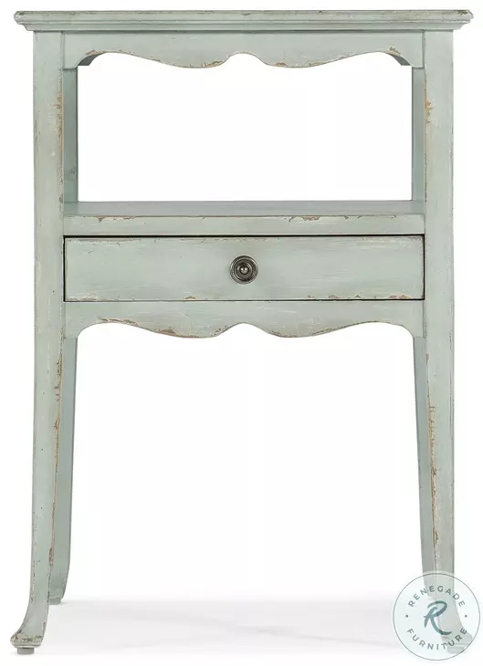 Charleston Haint Blue 1 Drawer Accent Table