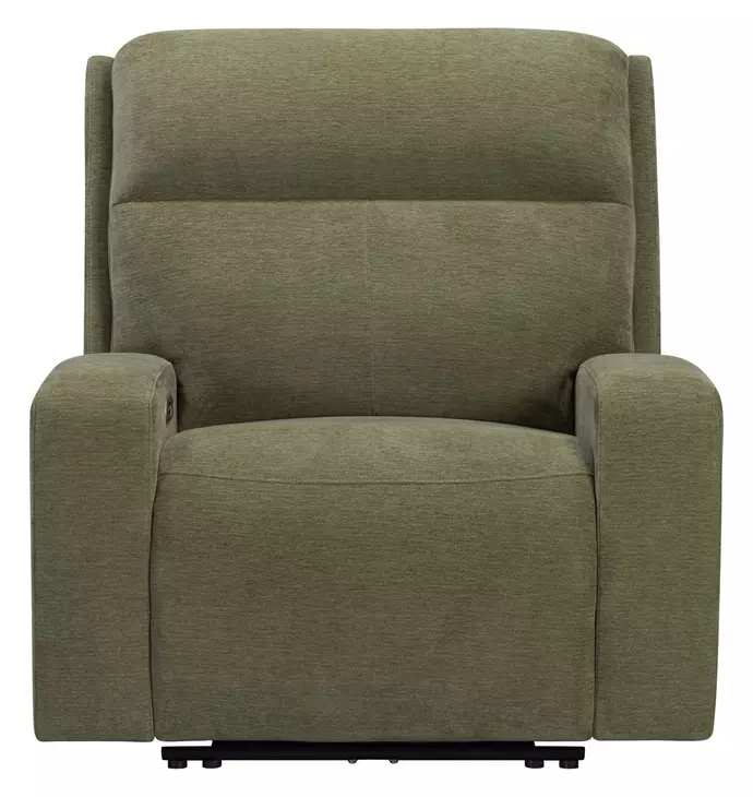Traxton Jasper Moss Zero Gravity Triple Power Recliner with USB Charging