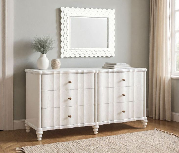 Haven Warm White 6 Drawer Dresser