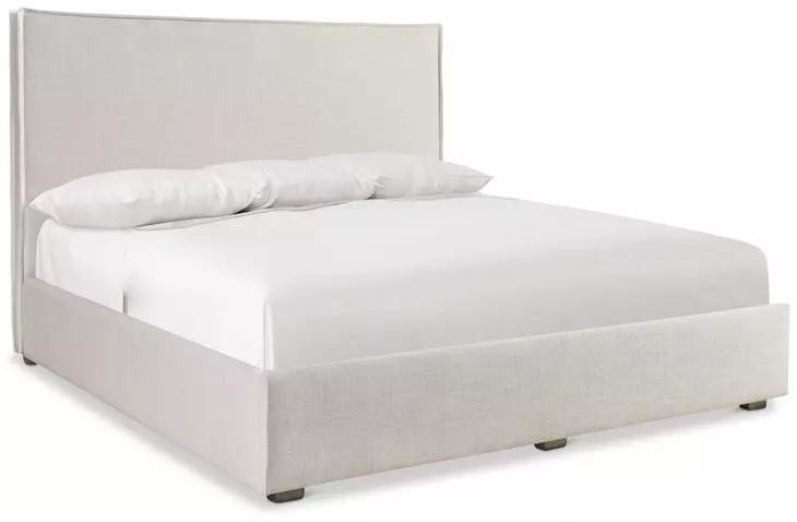 Highland Park Morel and Beige Queen Upholstered Storage Panel Sawyer Bed