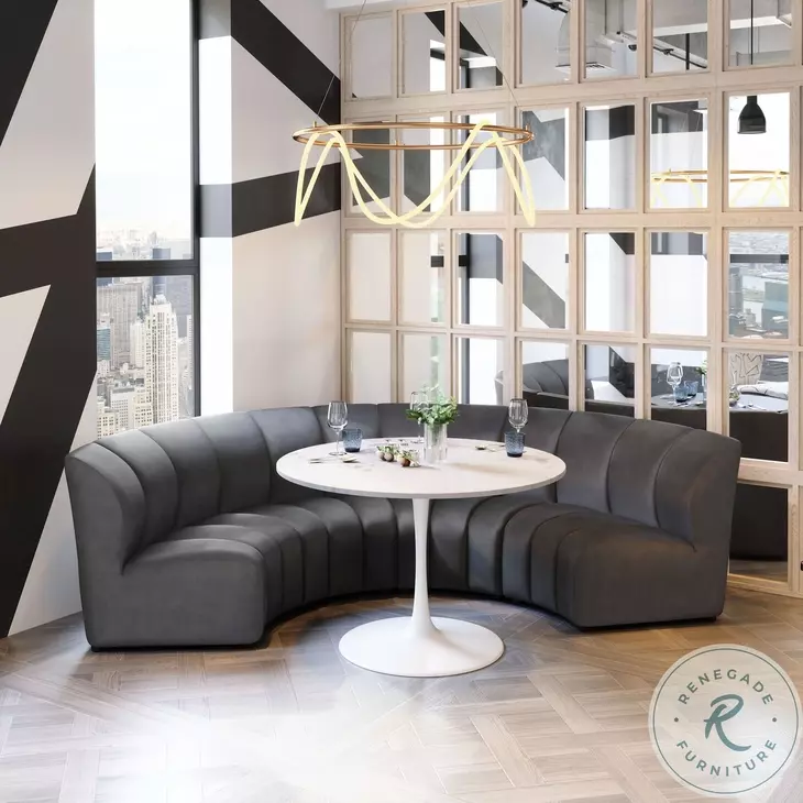 Garbi Black Velvet Modular Sectional