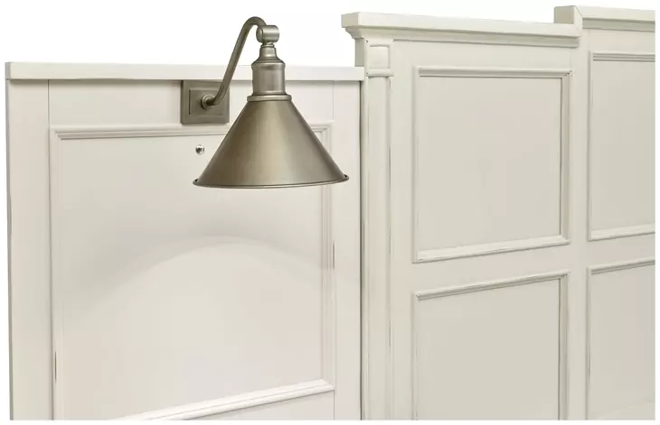 Willowbrook Egg Shell White King Wall Panel Bed with 2 Nightstand and USB Charging