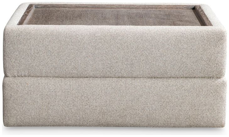 Vista Cerused Square Tray Ottoman