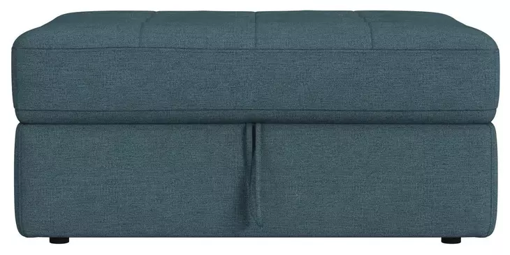 Harleigh Teal Upholstered Square Storage Ottoman