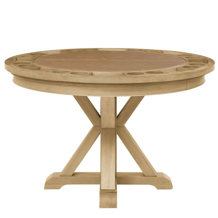 Rylie Natural 48" Round Game Top Dining Table