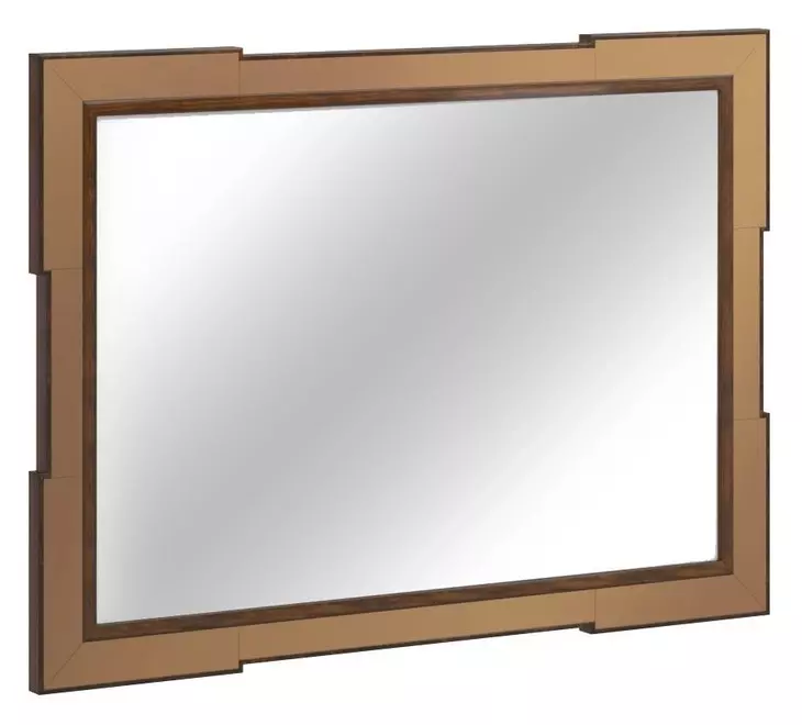 Eave Brown Rectangular Wall Mirror