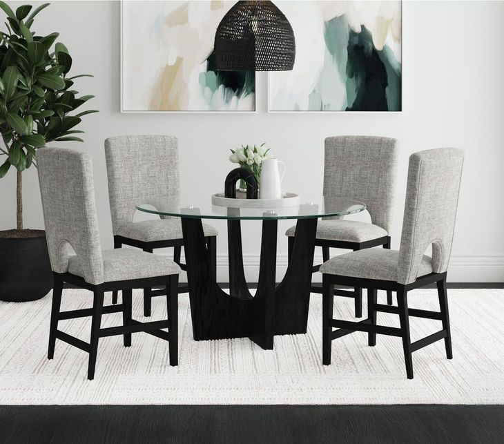 Salem Gray Upholstered Counter Height Side Chair Set of 2