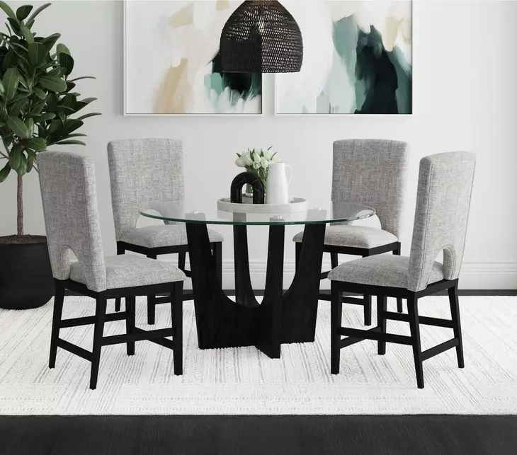 Salem Gray Upholstered Counter Height Side Chair Set of 2