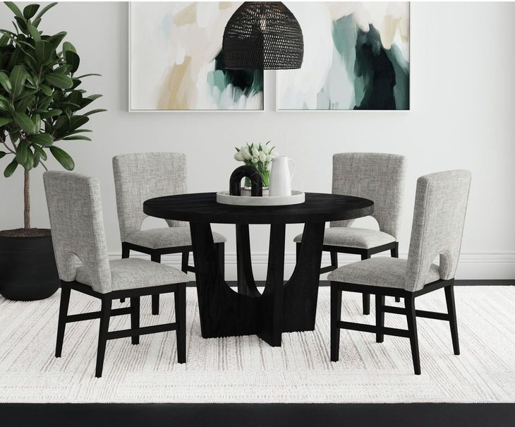 Salem Gray Upholstered Dining Side Chair Set of 2