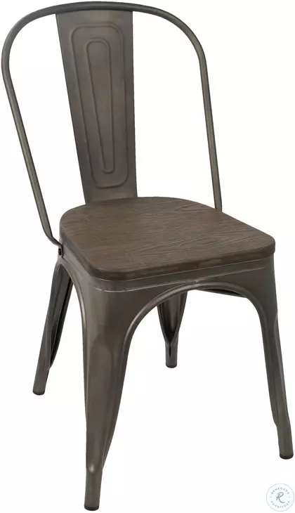 Oregon Antique And Espresso Dining Chair Set of 2