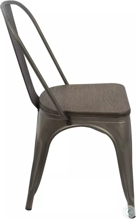 Oregon Antique And Espresso Dining Chair Set of 2