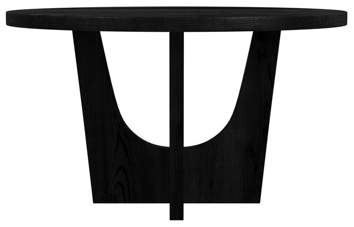 Salem Black 52" Round Dining Table