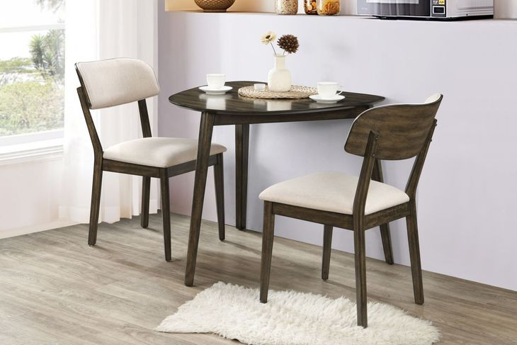 Rex Walnut 35" Guitar Pick Corner Dining Table