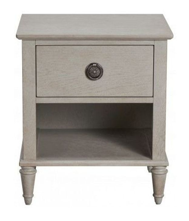 Zest White 1 Drawer Open Nightstand