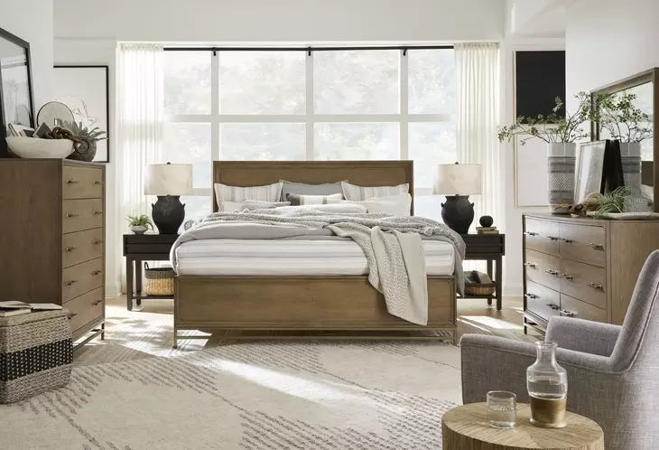 Lindon Belgian Coffee Bean Queen Panel Bed