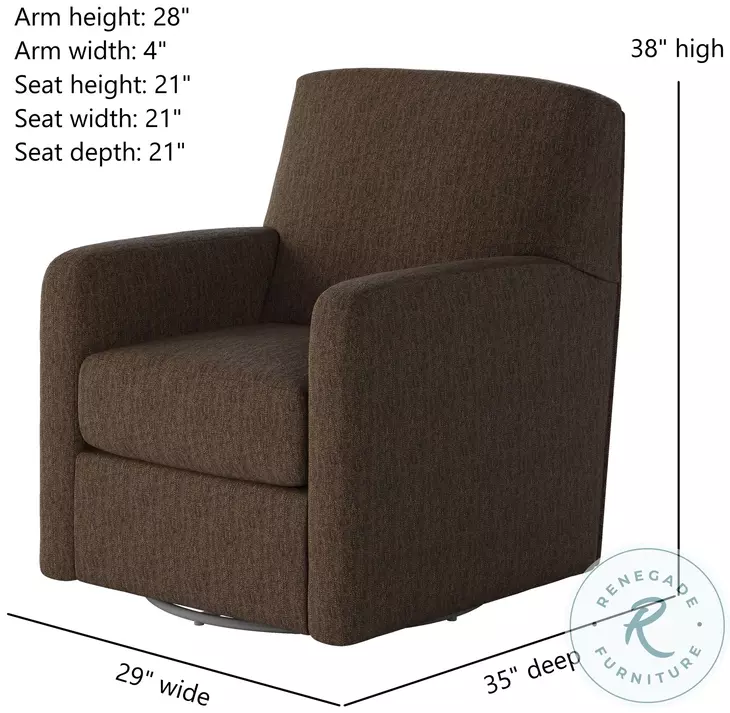 Flash Dance Berber Walnut Swivel Glider