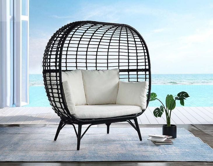 Penelope Cream Upholstered Outdoor Lounge Chair
