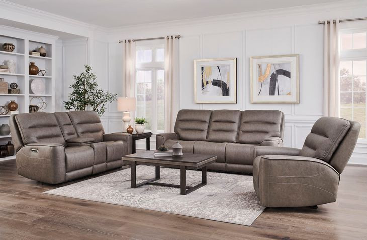 Lawson Sydney Brunette 86" Zero Gravity Triple Power Reclining Sofa with USB Charging
