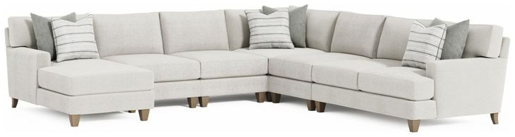 Mila Beige 6 Piece Modular Sectional with Pillows