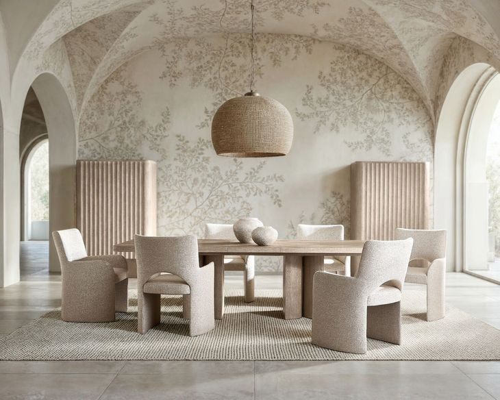 Loggia Beige Performance Fabric Arm Chair