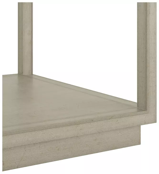 Glaze Bezel Square Glass Top End Table