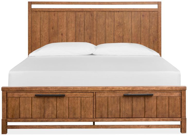 Everpine Honey Wheat Storage Panel Bedroom Set