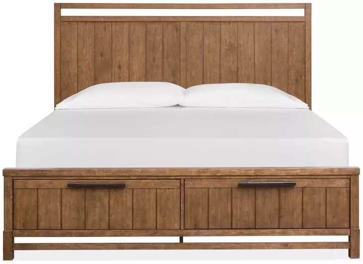 Conway Honey Wheat King Storage Panel Bed