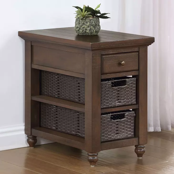 Oliver Brown Rectangular Chairside Table
