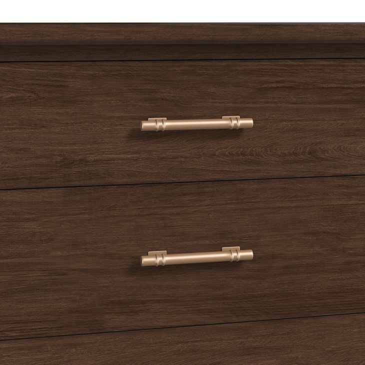 Verge Handcrafted Walnut 6 Drawer Dresser