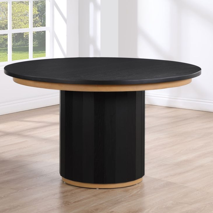Magnolia 52" Black Round Dining Table