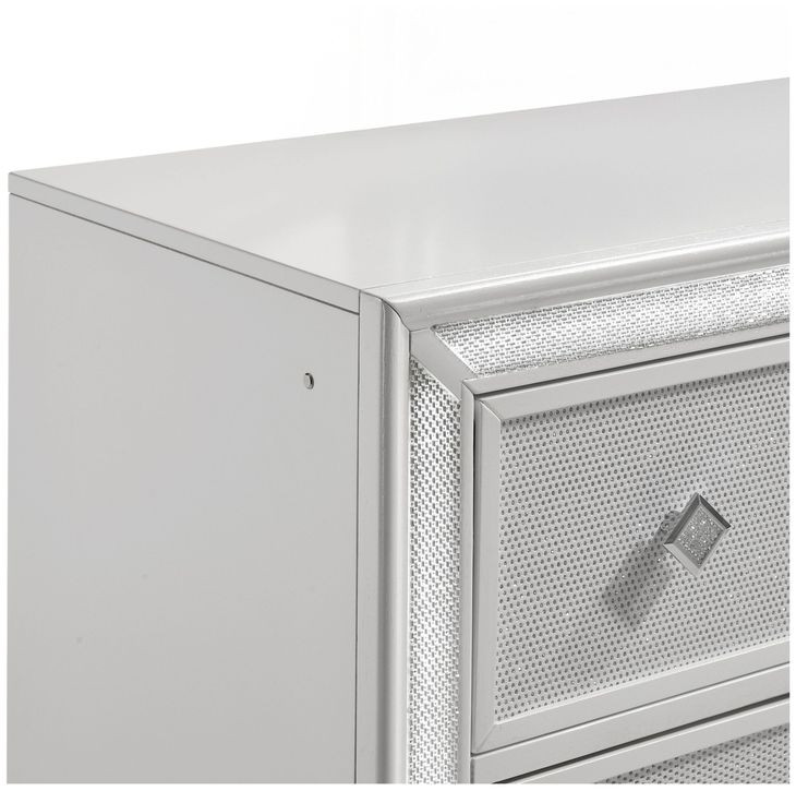 Stardust White 6 Drawer Dresser