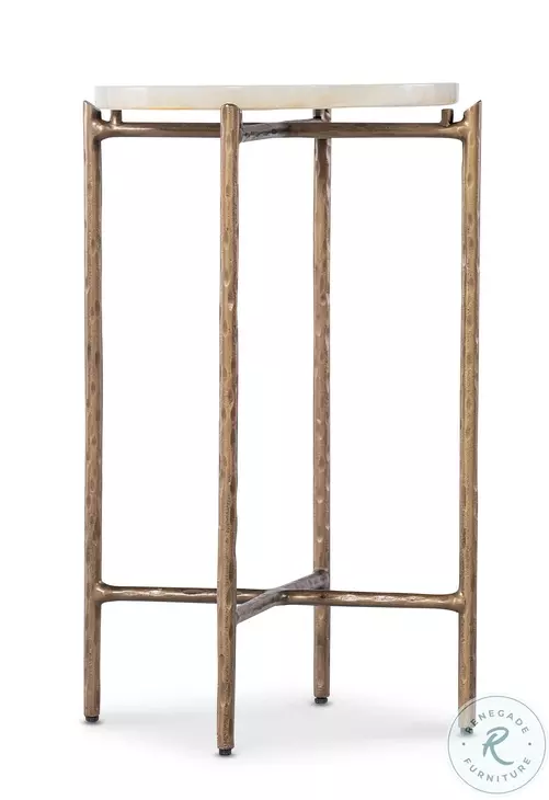 Fusion Textured Gold And Onyx Stone Top Je Suis Petit Spot Table