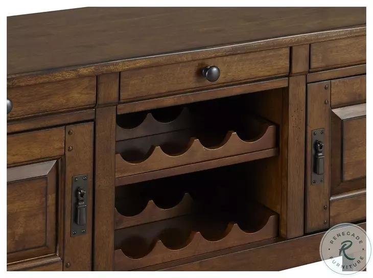 Ozark Mango 92" Extendable Trestle Dining Room Set