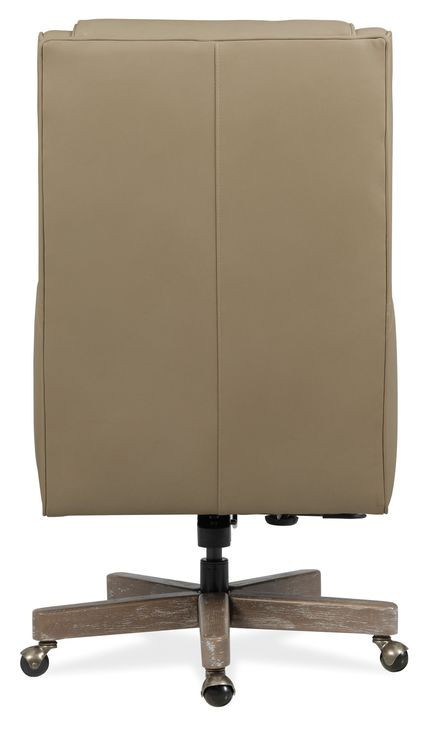 Wright Beige Leather Upholstered Swivel Tilt Executive Chair