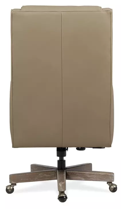 Wright Beige Leather Upholstered Swivel Tilt Executive Chair