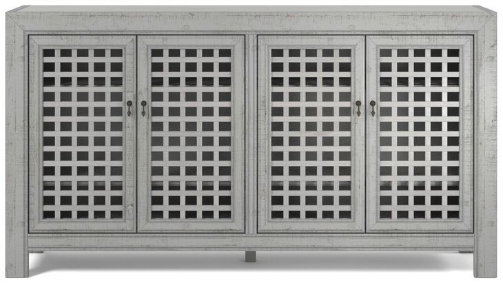 Rio Gray 4 Door Accent Cabinet