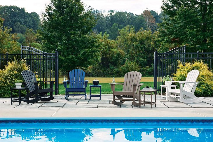 Sundown Treasure Blue Outdoor Rocking Chair