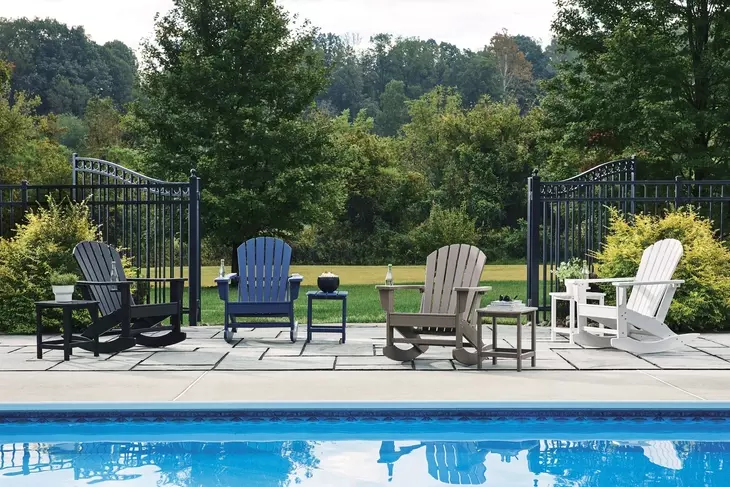 Sundown Treasure Blue Outdoor Rocking Chair