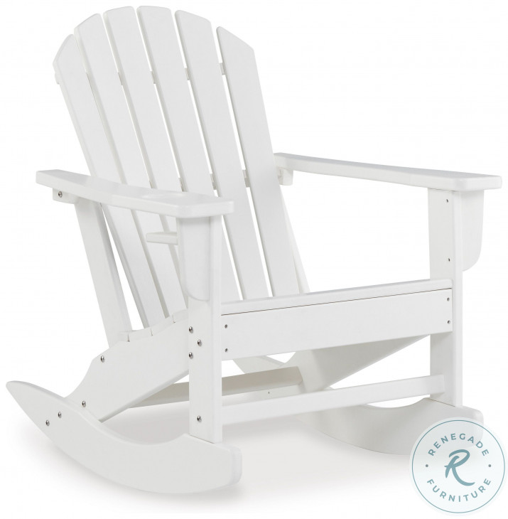 Sundown Treasure White Outdoor Rocking Chair From Ashley Furniture