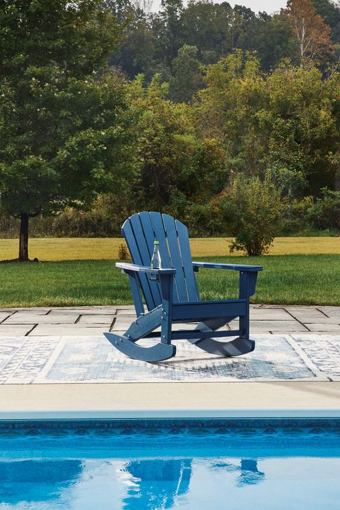Sundown Treasure Blue Outdoor Rocking Chair