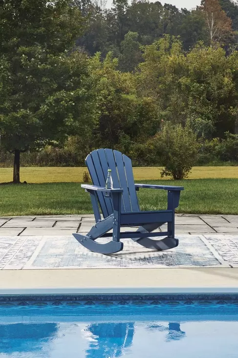 Sundown Treasure Blue Outdoor Rocking Chair