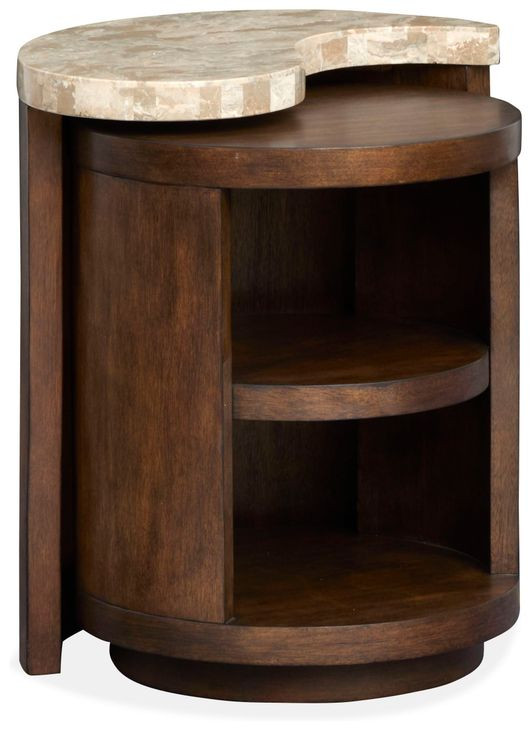 Mcpherson Burnt Umber Free Form Marble Top Nesting End Table