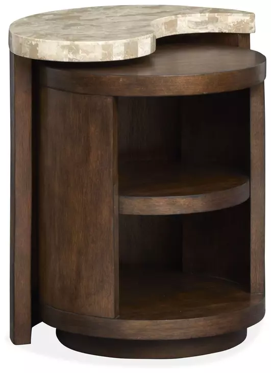 Mcpherson Burnt Umber Free Form Marble Top Nesting End Table