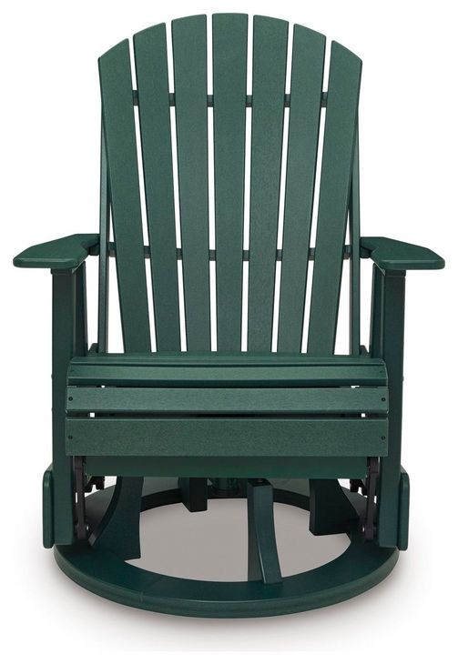 Hyland Wave Green Outdoor Swivel Glider Lounge Chair